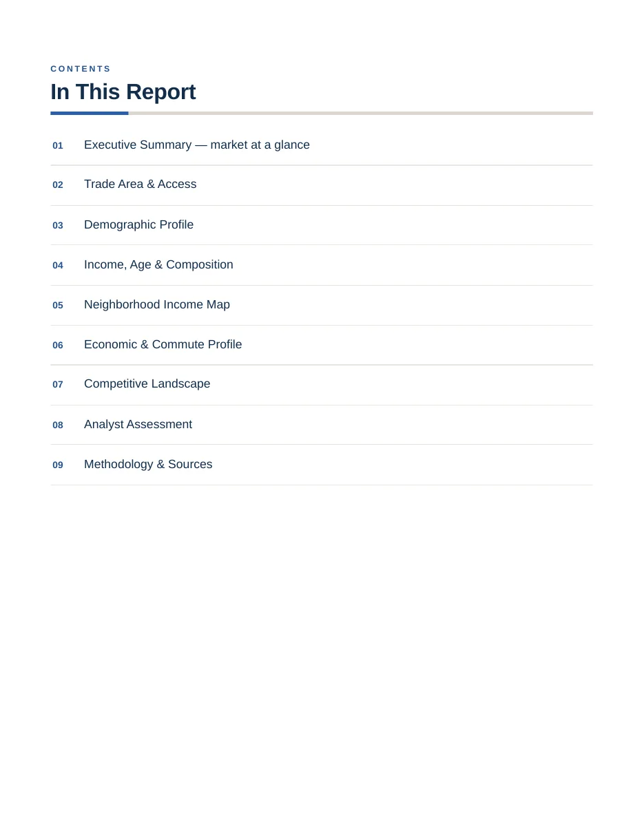 Sample market study page 2 of 14